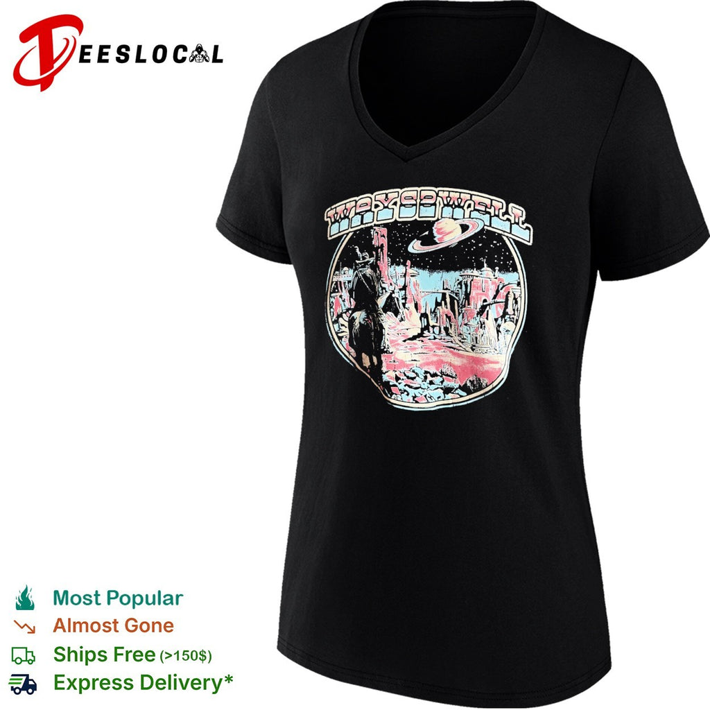 Retro western planet vintage sci-fi landscape shirt