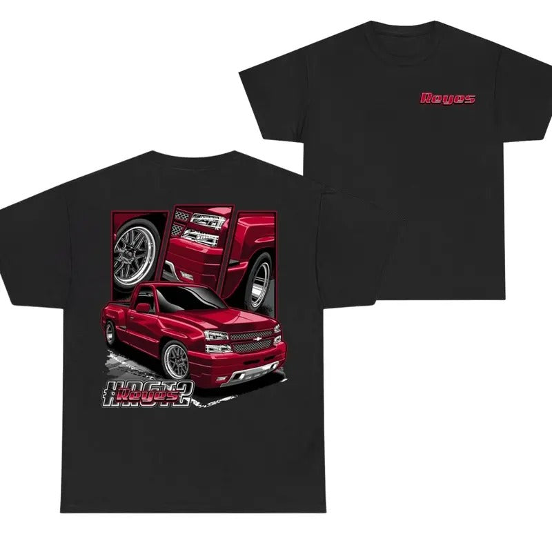 Reyes Chevy Car Summer T-shirt, Car Graphic Tee, Stylish Car Merch for Automotive Enthusiasts Hoodie Sweatshirt