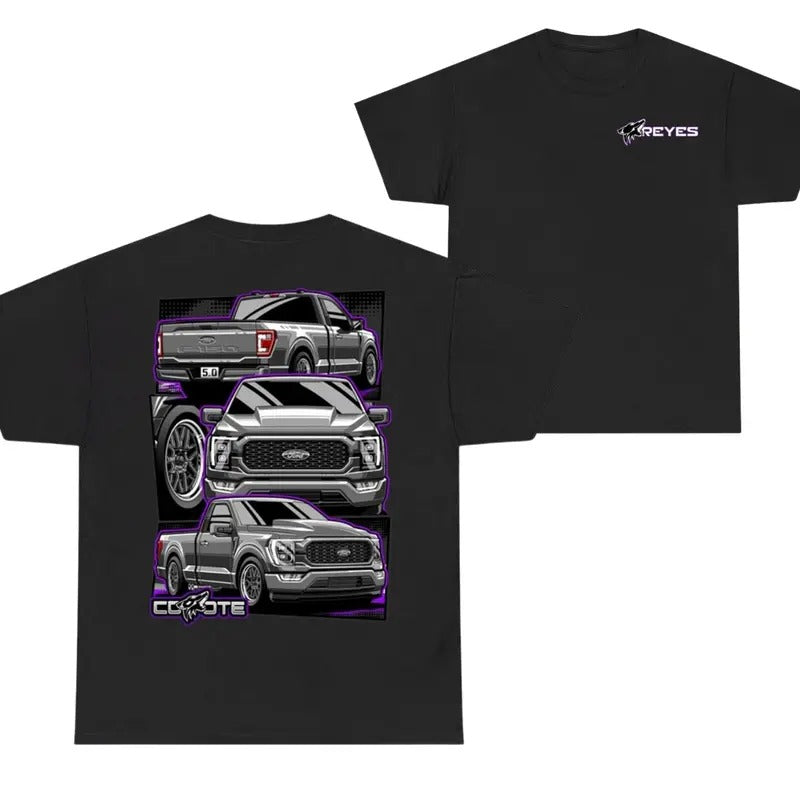 Reyes Coyote Car T-shirt, Graphic Truck Tee, Stylish Car Merch for Automotive Enthusiasts Hoodie Sweatshirt