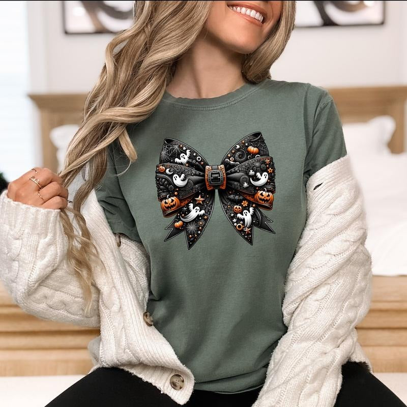 Ribbon Halloween Printed Comfort Colors T-Shirt Hoodie Sweatshirt | PrintMintTees.com