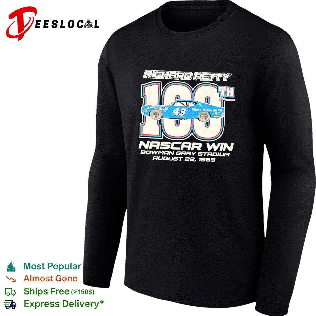Richard Petty 100th NASCAR win 1969 car shirt