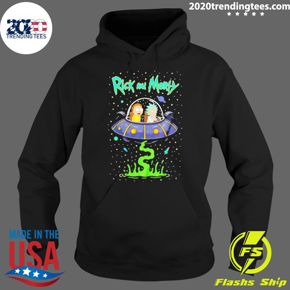 Rick And Morty Spaceship Graphic Characters Shirt