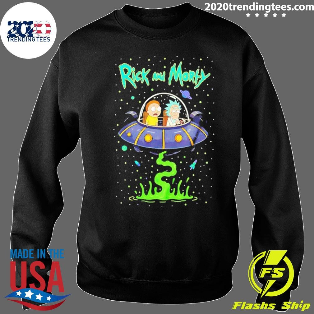 Rick And Morty Spaceship Graphic Characters Shirt