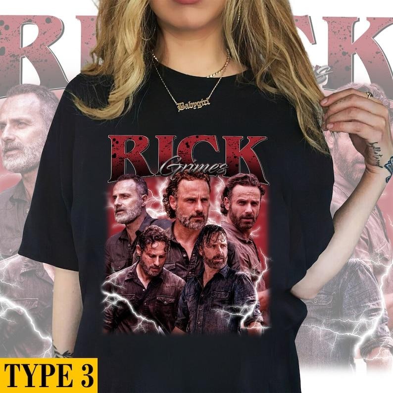 Rick Grimes Sweatshirt, Rick Grimes bootleg Tees 3, sweatshirt hoodie Unisex Cotton Fabric. | PrintMintTees.com