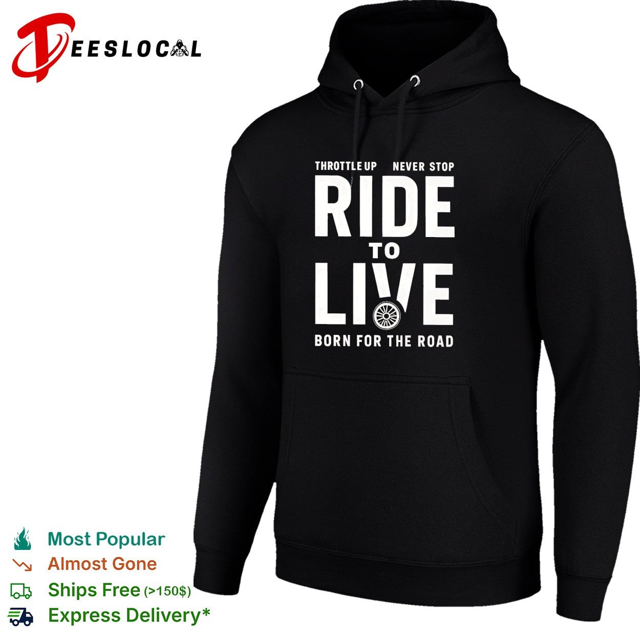Ride to live born for the road motorcycle shirt