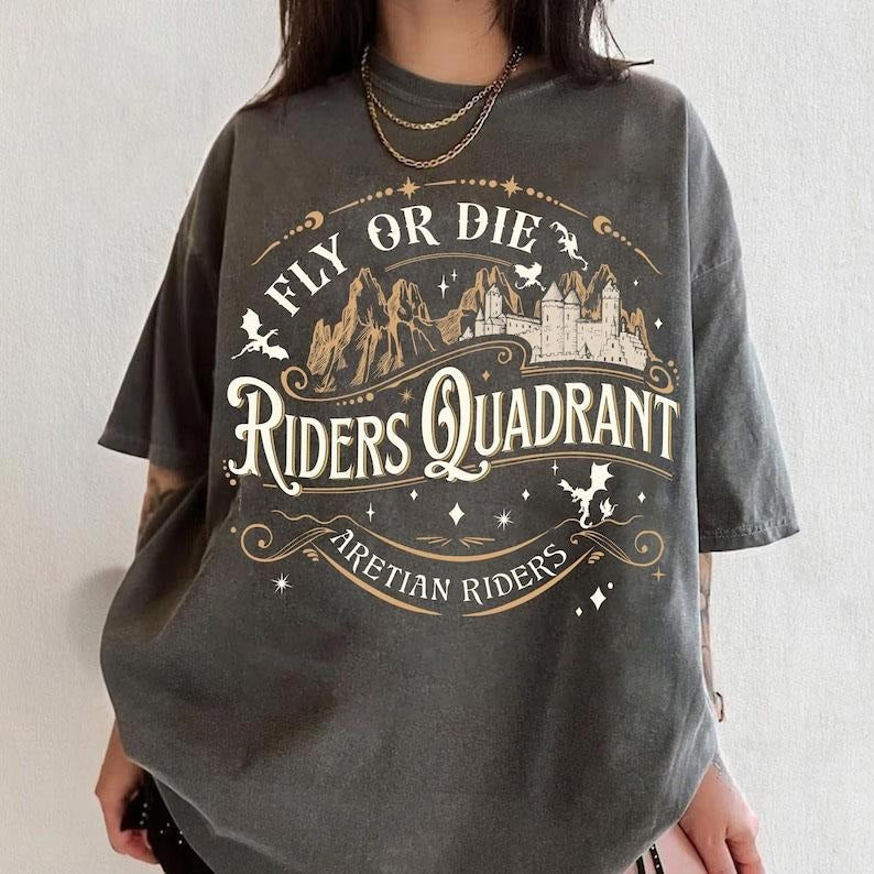 Riders Quadrant, Xaden Riorson Tee, Riorson House Tee, Basgiath War College, Dragon Riders Sweatshirt, Fourth Wing Shirt,...