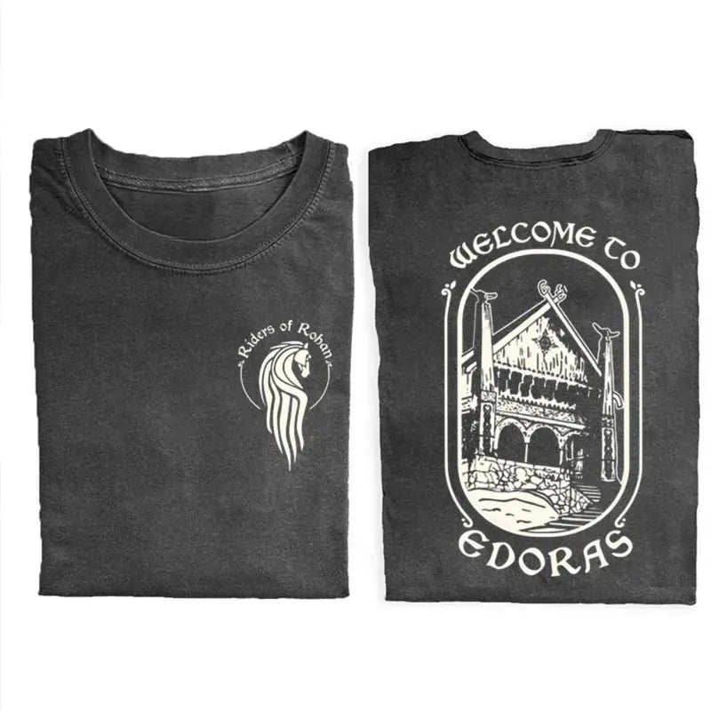 Riders Rohan Vintage Welcome Edoras JRR Tolkien Movie Shirt Casual Movie Shirt Hoodie Sweatshirt