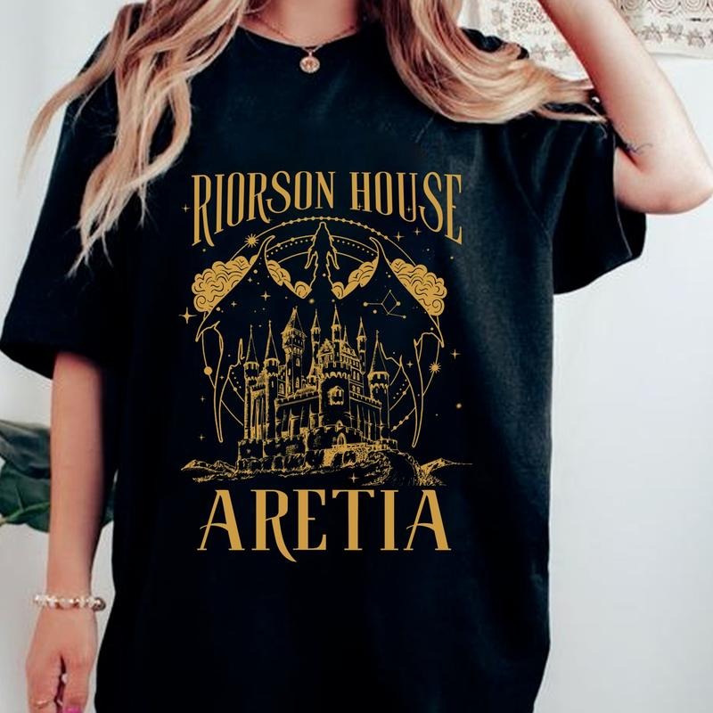 Riorson House Aretia Shirt, Iron Flame Shirt, Basgiath Sweatshirt, Dragon Tee Shirt, Bookish Shirt, Gifts For Readers Hoodie