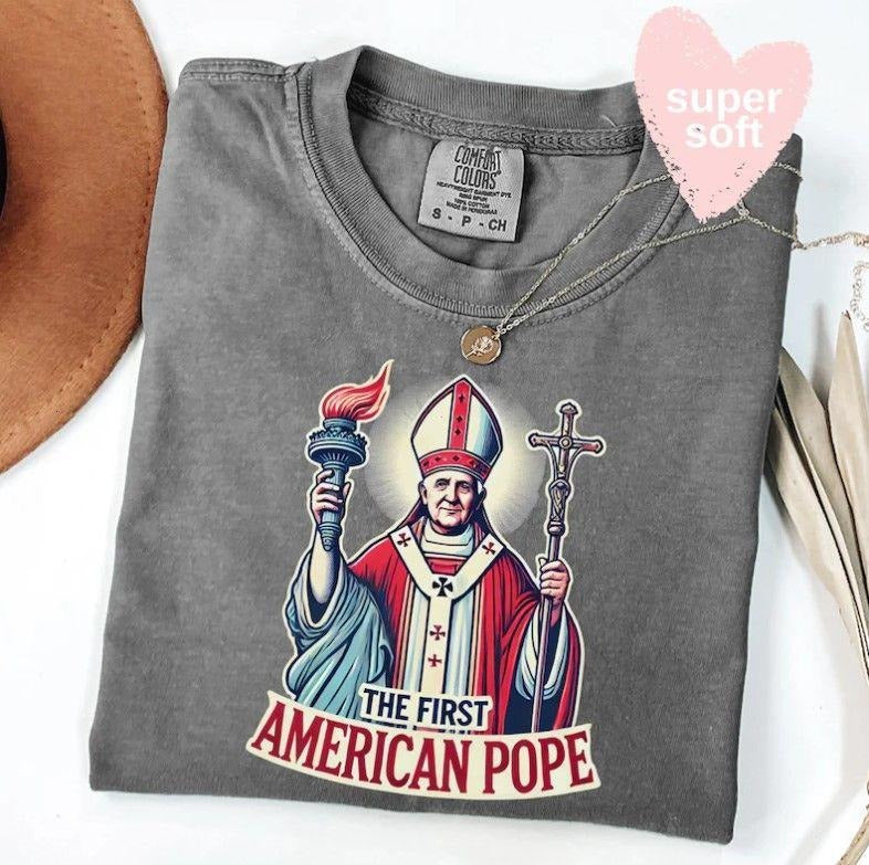 Robert Francis Prevost First American Pope T-Shirt, Pope Leo XIV Shirt Hoodie Sweatshirt | PrintMintTees.com