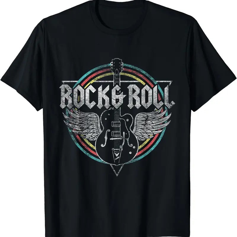 Rock & Roll Guitar Wings Music Cotton Full Size Shirt Hoodie Sweatshirt