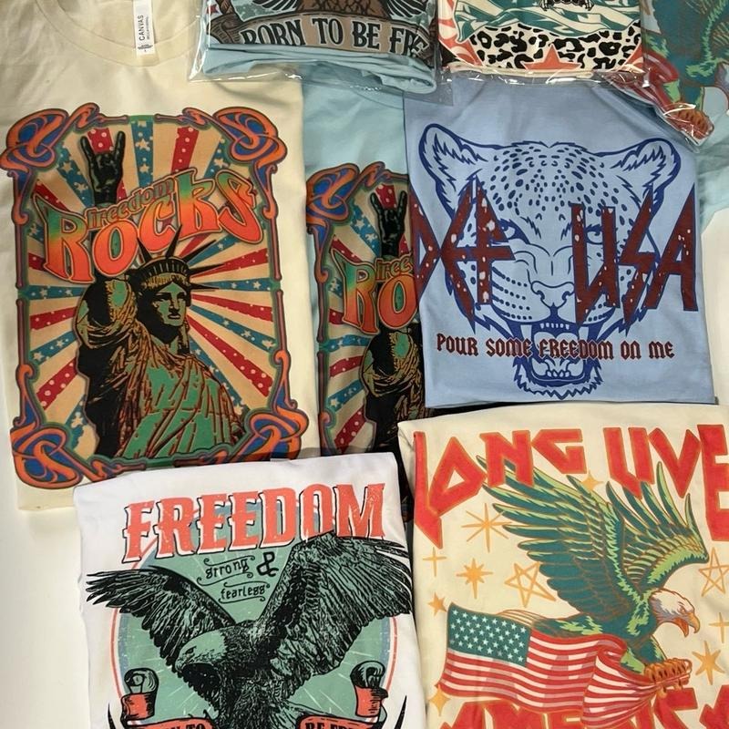 Rock N Roll Freedom Rock & Roll USA Freedom Born Free Freedom Rocks Patriotic Tops Freedom Tour Long Live America USA Tops T-Shirts, Hoodie, Sweatshirt