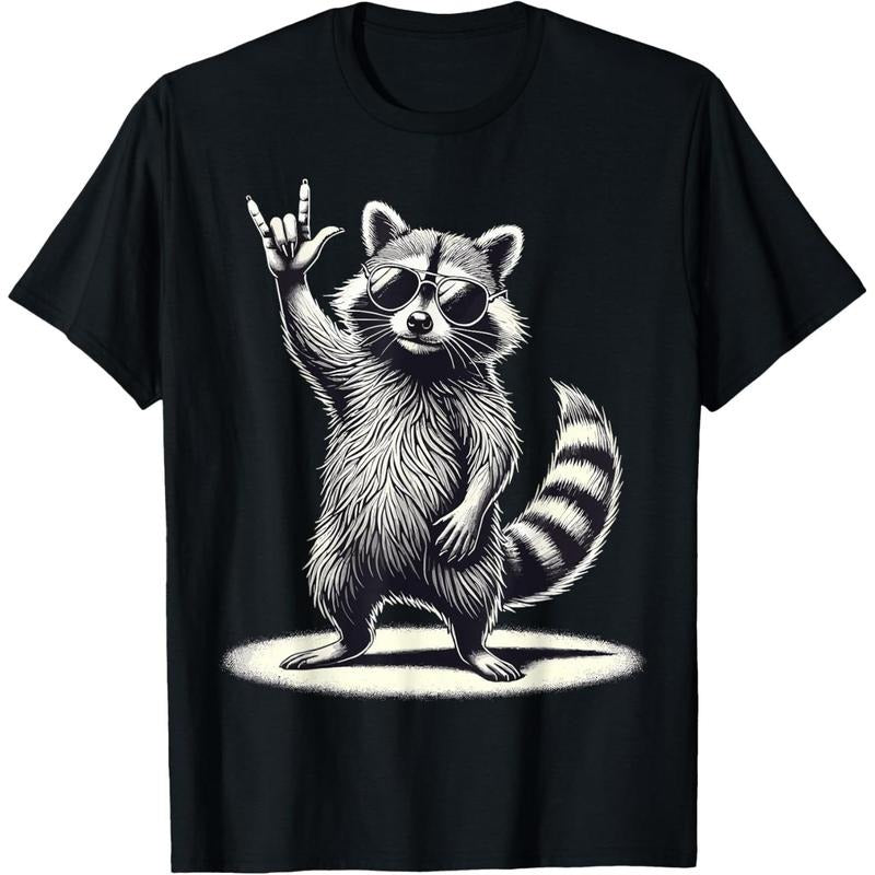 Rock and Roll Raccoon Music Raccoon T-Shirt made in us Hoodie Sweatshirt | PrintMintTees.com