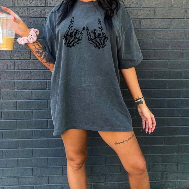 Rock on double hand comfort colors shirt Cotton Hoodie Sweatshirt | PrintMintTees.com