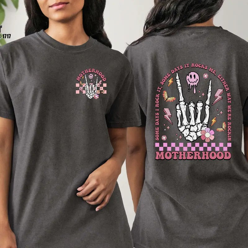 Rocking Motherhood Shirt Some Days I Rock It Some Days It Rocks Me Comfort Colors Tshirt Mom Life Sweatshirt Mothers Day...