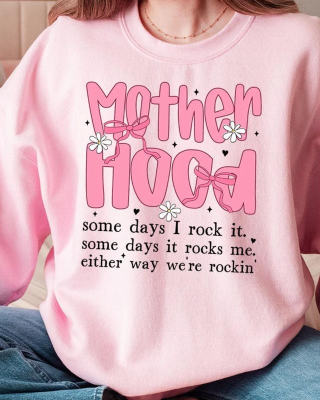 Rocking Motherhood Unisex NuBlend Crew Sweatshirt Shirt Hoodie | PrintMintTees.com