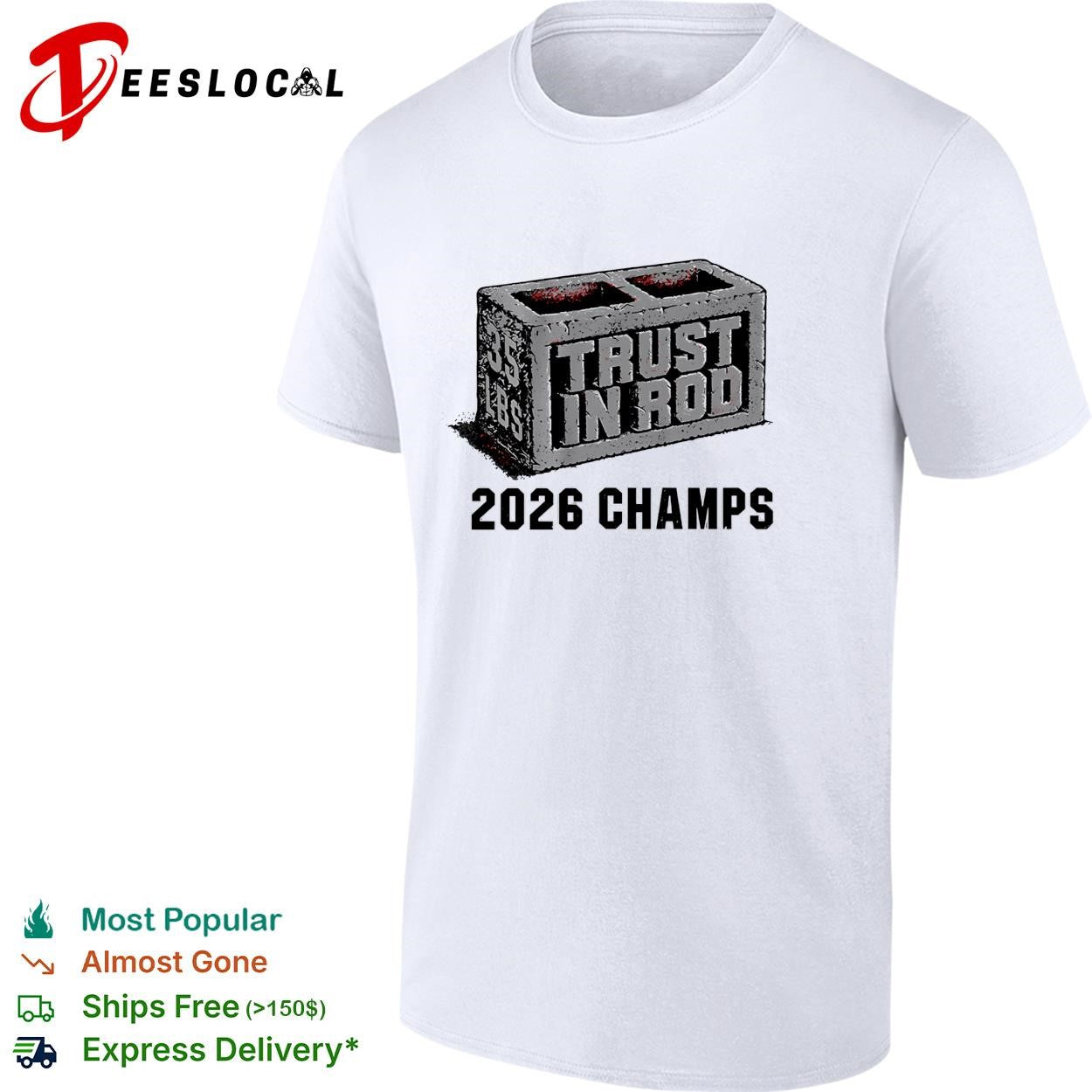 Rod Brind’Amour Carolina Hurricanes Trust in Rod 2026 35lbs champs shirt