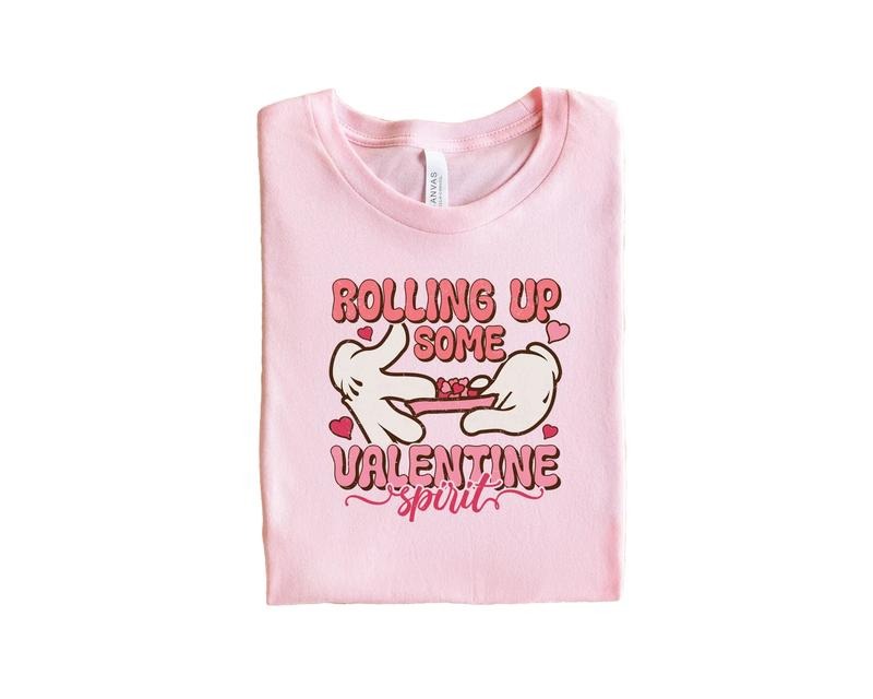 Rolling Up Some Valentine Spirit Shirt, Retro Valentine, Funny T Shirt, Valentine Shirt For Women, Valentine's Day Shirt,...