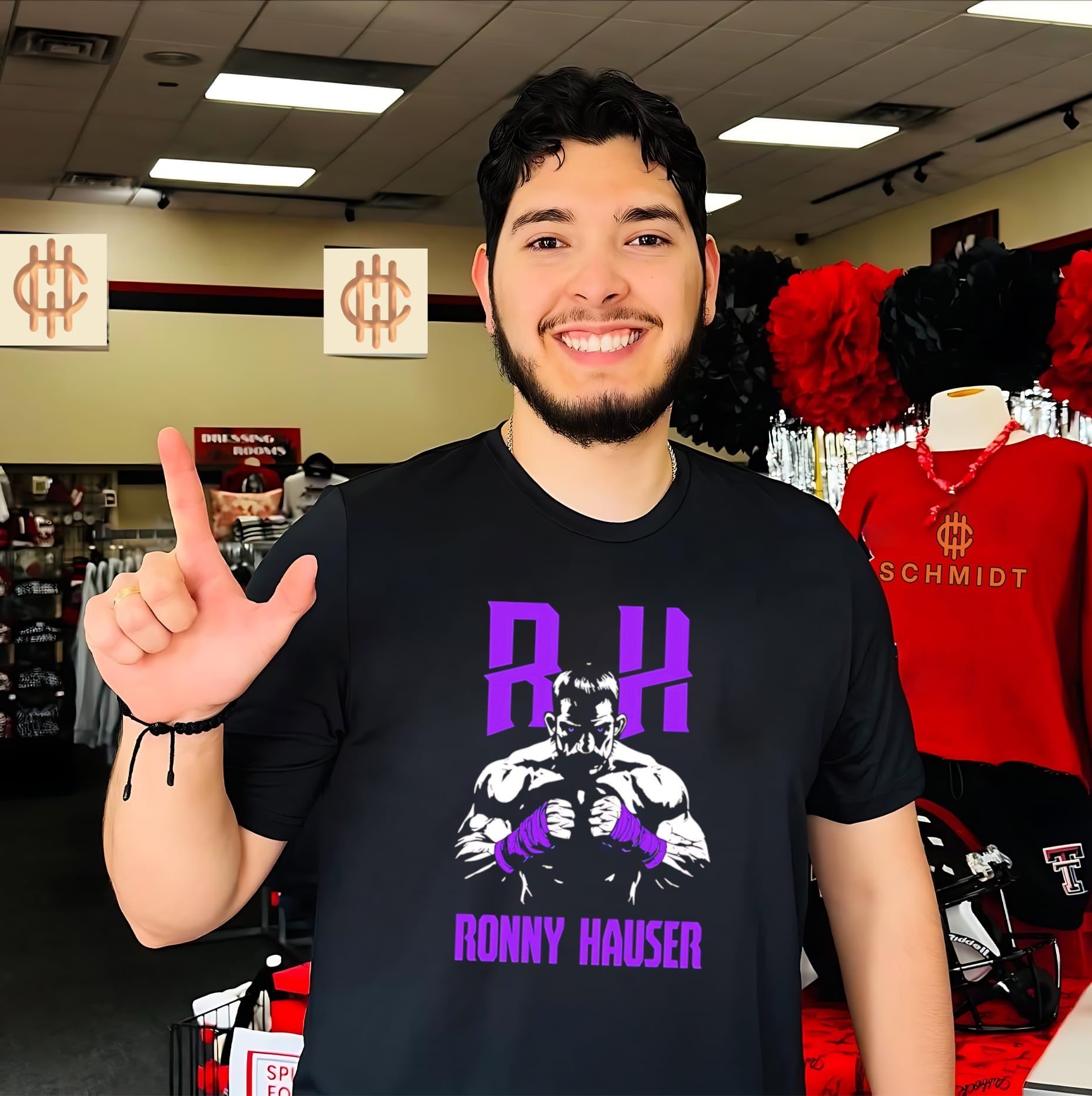 Ronny Hauser RH wrestler illustration shirt