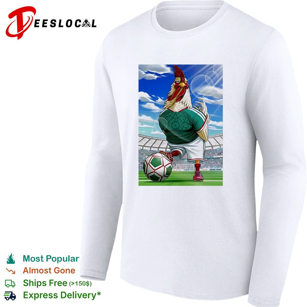 Rooster Fighter Mexican Soccer Fan Athlete Mayan Calendar shirt