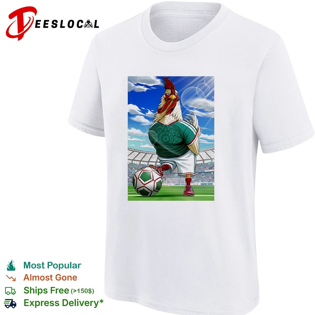 Rooster Fighter Mexican Soccer Fan Athlete Mayan Calendar shirt