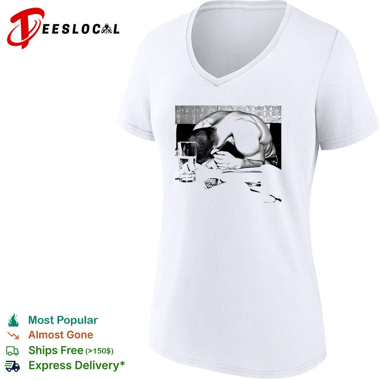Rough night passed out at dinner table shirt