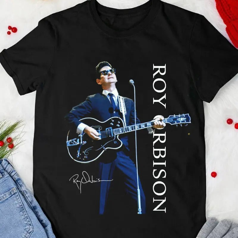 Roy Orbison 1960 Stage Blue Playing Guitar Fans Shirt T-Shirts, Hoodie, Sweatshirt