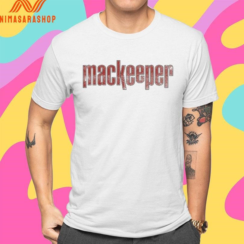 Ruby Cruz Wearing Mackeeper Logo Shirts