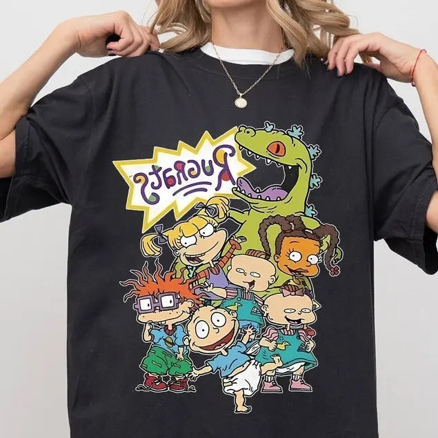 Rugrats Group Tshirt, Rugrats And Friends Shirt, Cartoon Series Tee, Family Vacation 2024 Shirt Cotton Top Hoodie Sweatshirt