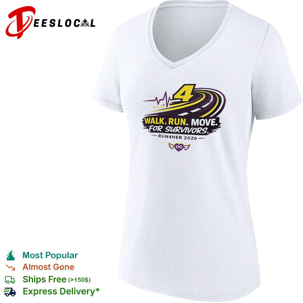 Run4her 2026 walk run move for survivors shirt