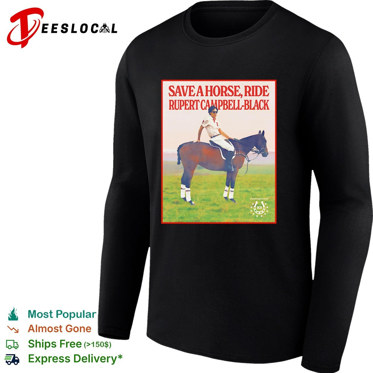 Rupert Campbell Black Rivals TV show save a horse ride polo rider shirt