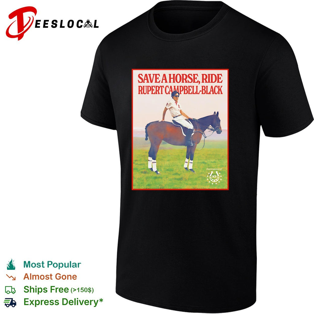 Rupert Campbell Black Rivals TV show save a horse ride polo rider shirt
