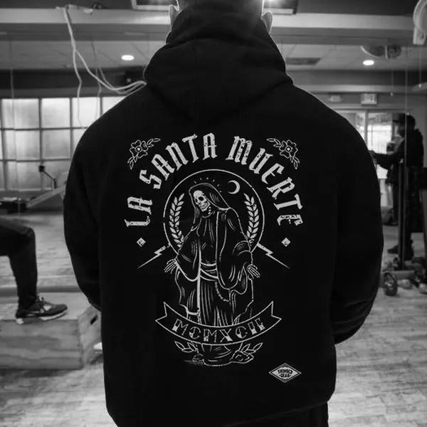 [S-5Xl] La Santa Muerte Poster Hoodie, Sweatshirt, Naughty Clothes Men,Comfort Errands, Classic Cotton Fabric Menswear,...