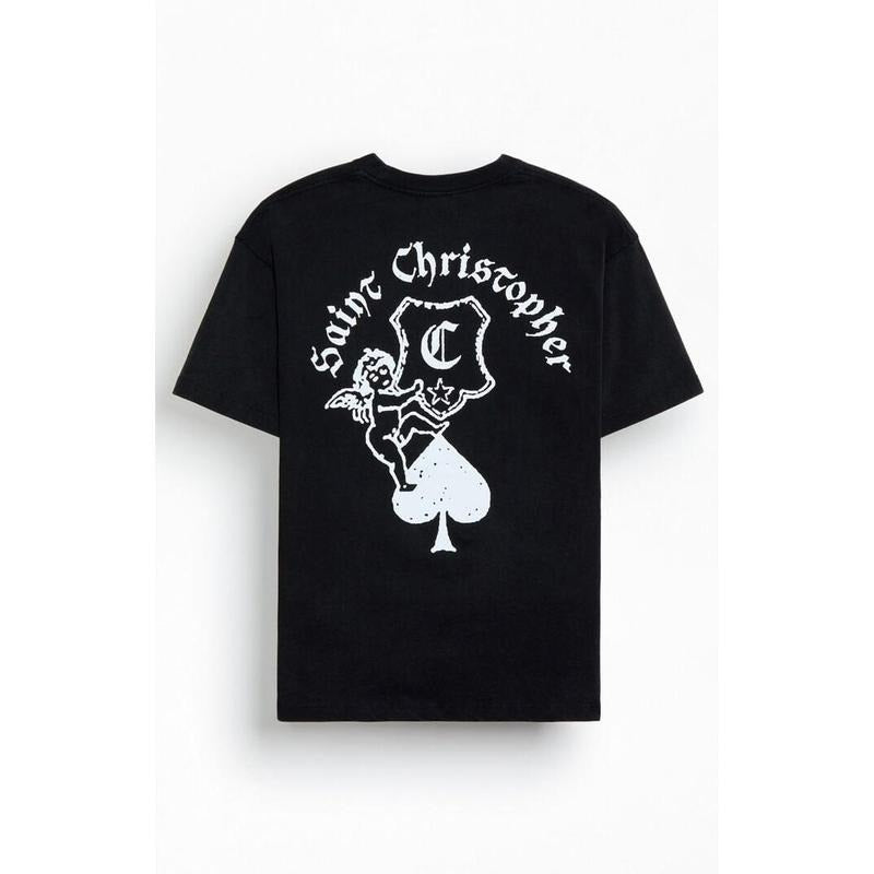 SAINT CHRISTOPHER Men's Cherub Crest T-Shirt - Multicolor Hoodie, Sweatshirt | PrintMintTees.com