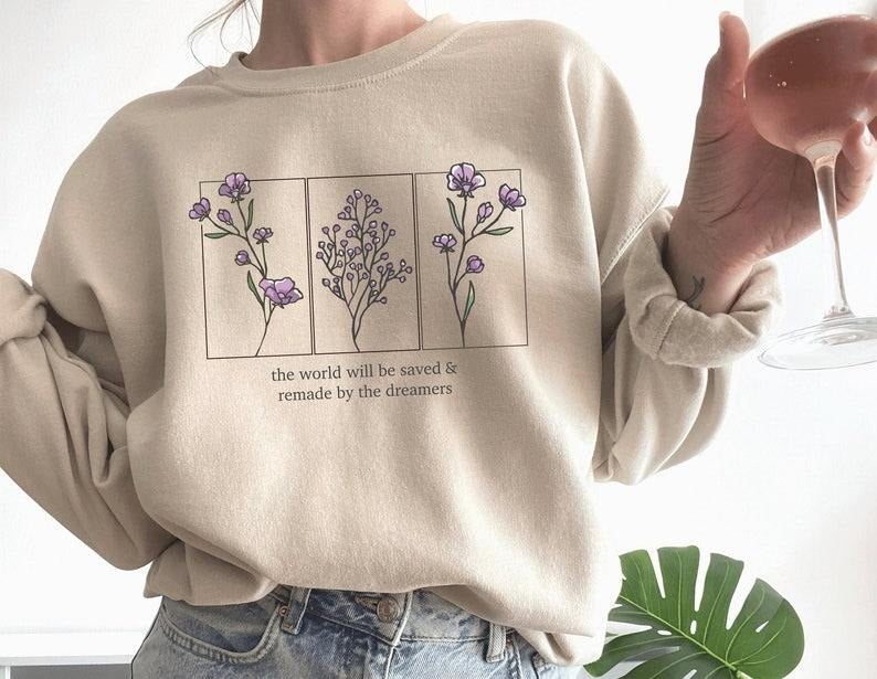 SJM, Original Design, Throne Of Glass Flower Aelin Quote sweatshirt, The Thirteen Sweatshirt, Throne Of Glass sweate...