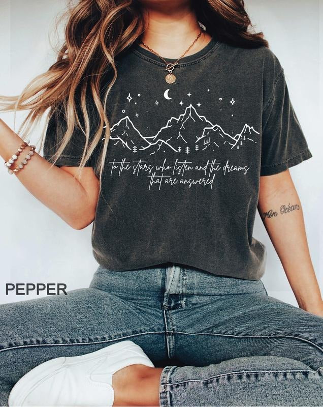 SJM, Velaris T-shirt,To the stars who listen and the dreams that are answer, A Court of Thorns and Roses, iprintasty of...
