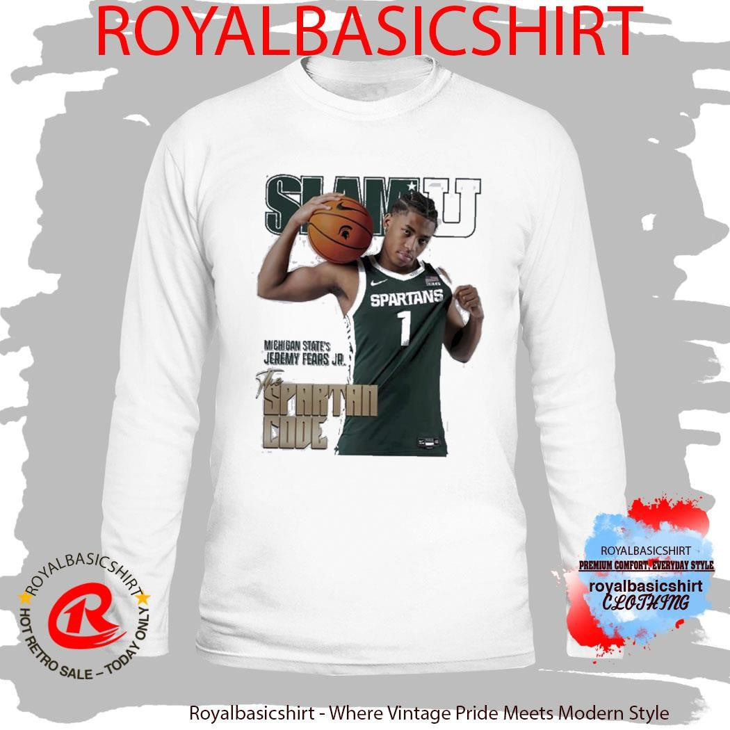 SLAM U Jeremy Fears Jr Michigan State Spartans The Spartan Code Shirt