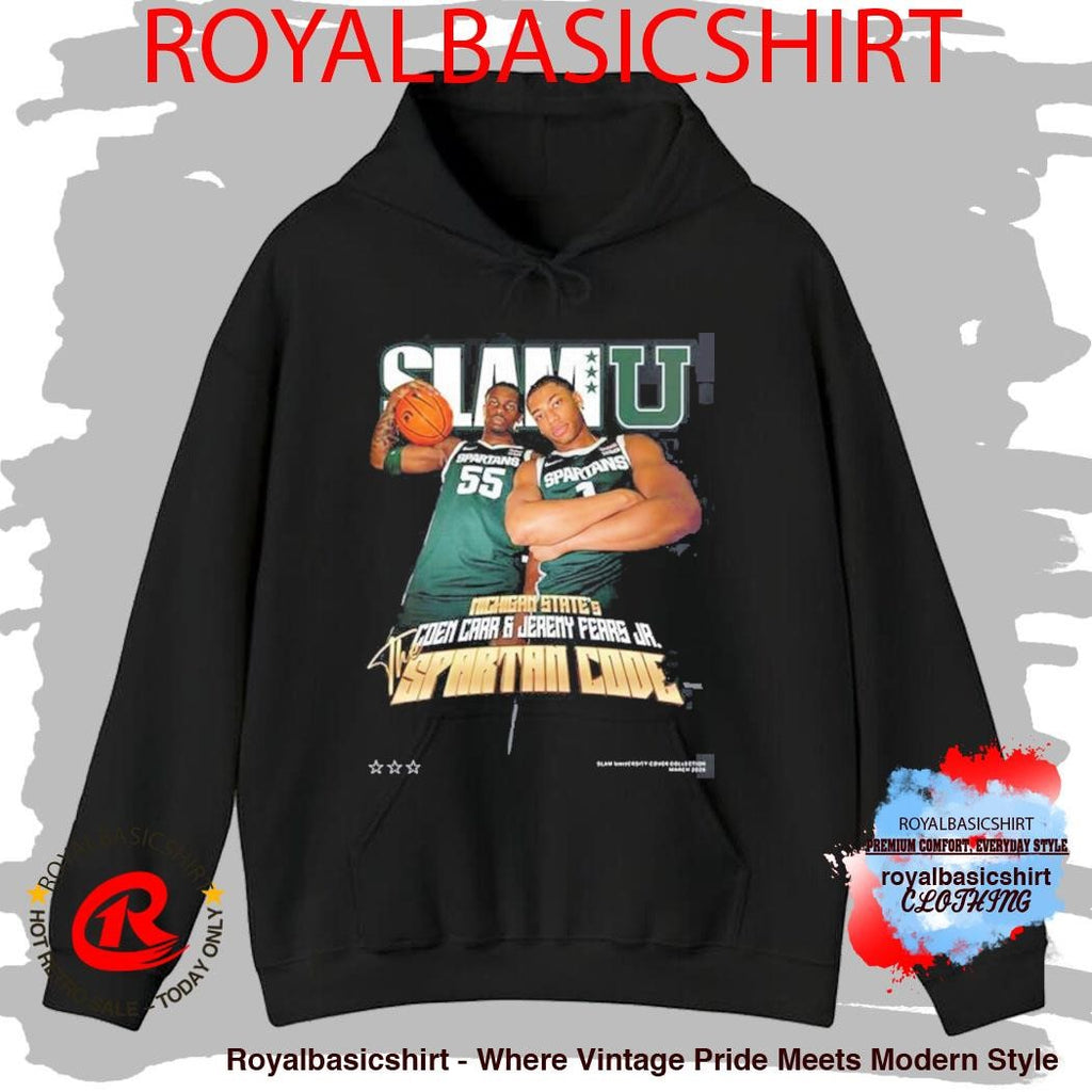 SLAMU Michigan State Spartans Coen Carr And Jeremy Fears Jr The Spartan Code Magazine Cover T-Shirt
