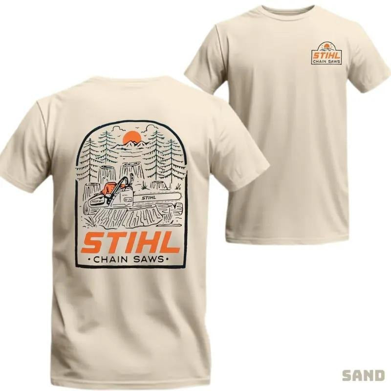 STIHL Woods Stihl Casual Wood Worker Outdoor Logging Workwear Y2k Back School Shirt Woman Menswear Shirt Hoodie Sweatshirt