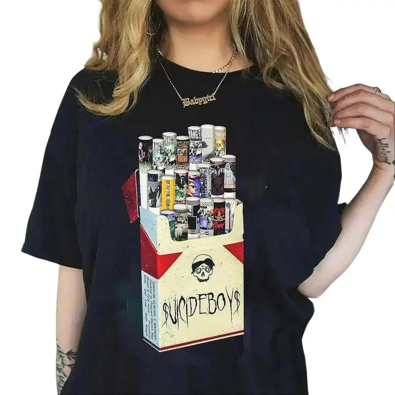 SUICIDEBOY$ GREY DAY 2024 Tour T-Shirt Vintage Graphic Tee Shirt for Men Women Streetwear y2k Hoodie Sweatshirt