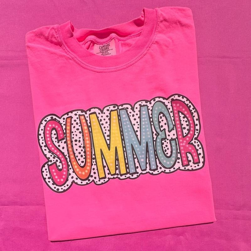 SUMMER Neon Spotted Comfort Colors Shirt Hoodie Sweatshirt