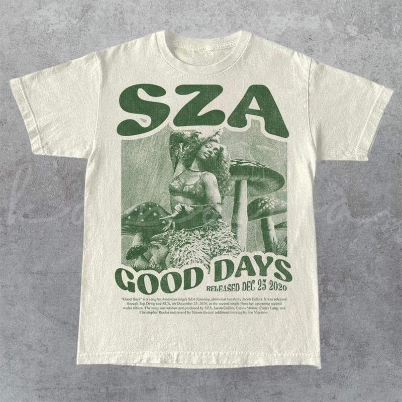 SZA Shirt - SZA Good Days Album Vintage Graphic Tee Shirt Merch Men Women Menswear Top Hoodie Sweatshirt | PrintMintTees.com