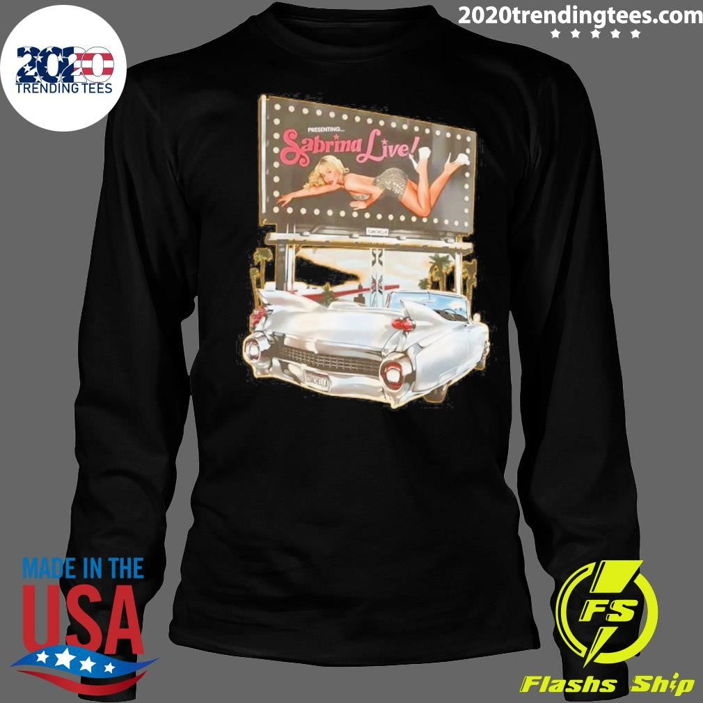 Sabrina Carpenter Coachella 2026 Merch Live In Indio California Sabrina Billboard With Lowrider Car Shirt