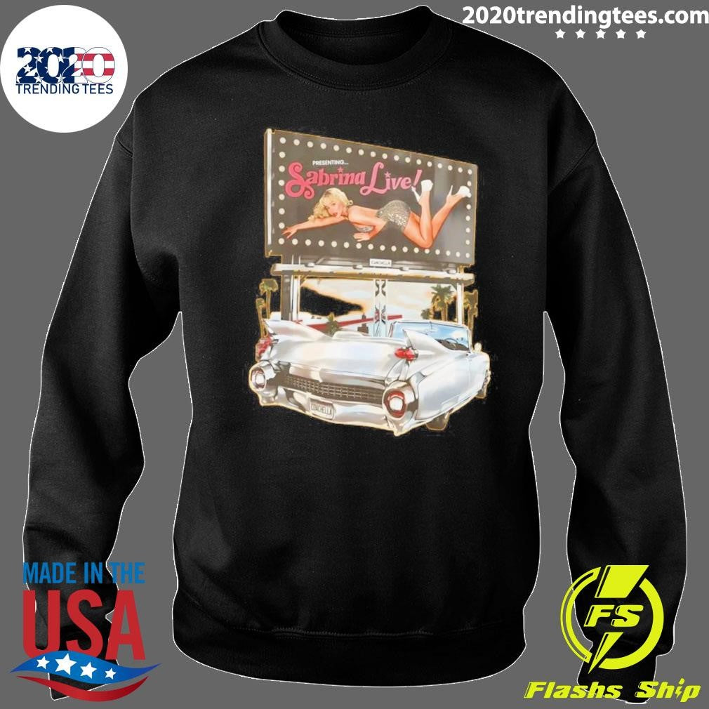 Sabrina Carpenter Coachella 2026 Merch Live In Indio California Sabrina Billboard With Lowrider Car Shirt