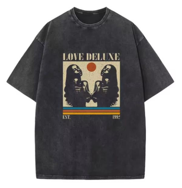 Sade Love Deluxe 2024 Shirts Vintage Harajuku Printing Summer Fans O Neck Short Sleeve Casual Cotton Shirt Hoodie Sweatshirt