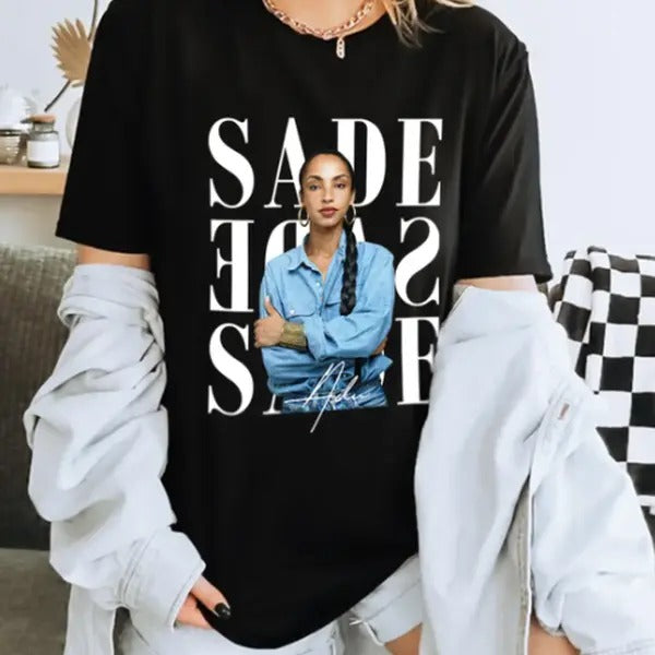 Sade T Shirt, Sade Adu Graphic Tee, Sade Adu Tee, Sade Iconic Shirt Hoodie, Sweatshirt | PrintMintTees.com