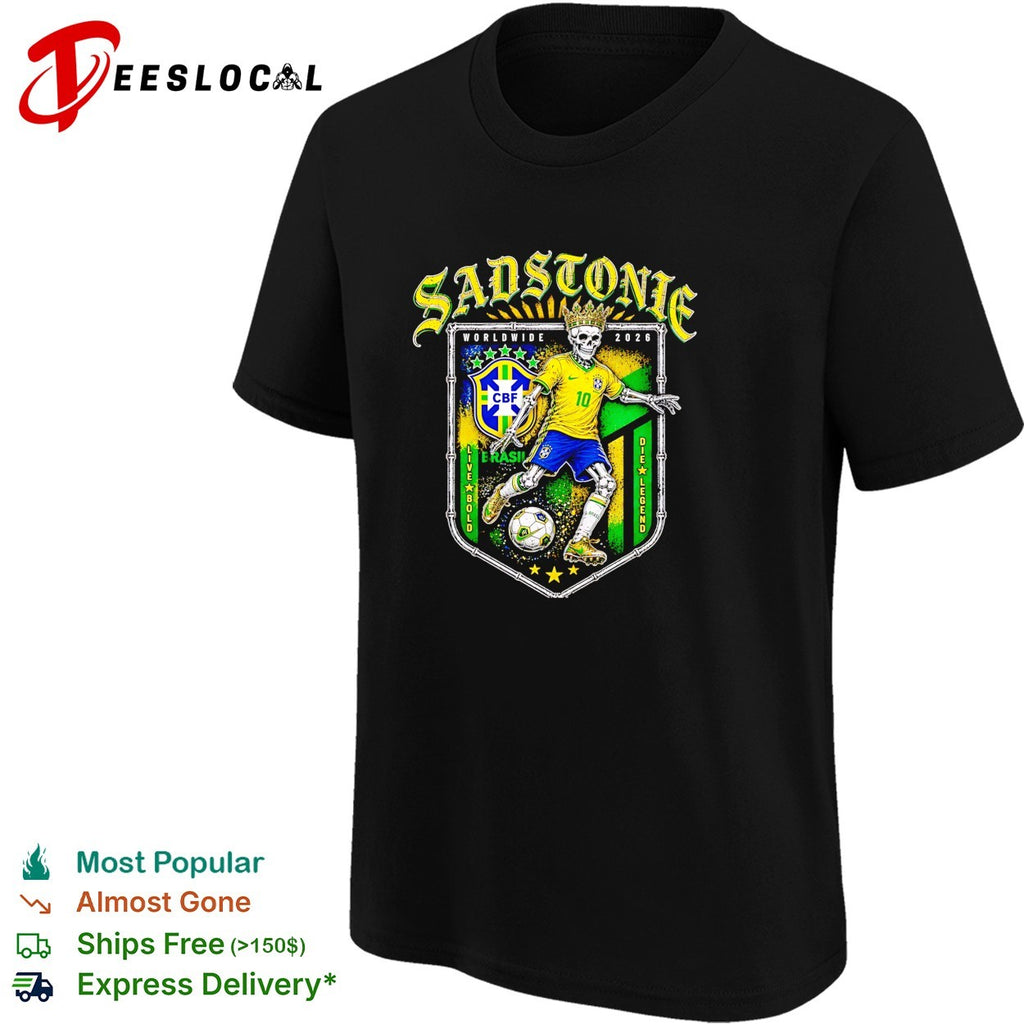 Sadstonie 2026 Brazil skeleton soccer legend shirt