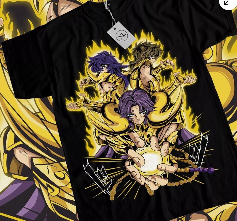 Saint Seiya T-shirt knights Of the Zodiac Hyoga Ikki Anime Shun Shirt All Size Hoodie Sweatshirt | PrintMintTees.com