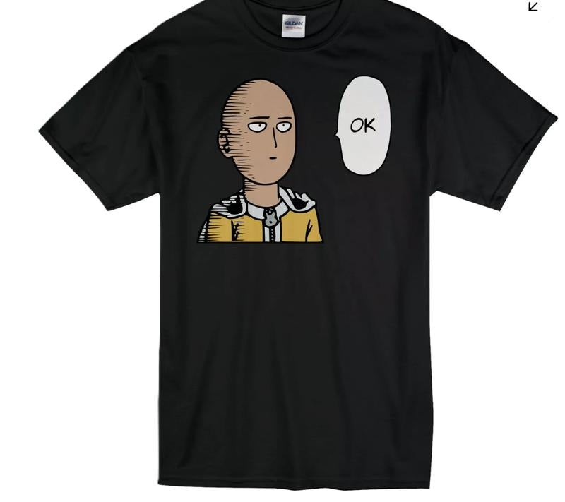 Saitama One Punch Man Anime Manga Hero OK T-Shirt Hoodie Sweatshirt | PrintMintTees.com