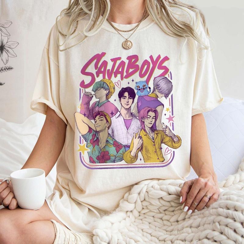 Saja Boys Kpop Demon Hunters Shirt Gift For Women,Saja Boys Huntrix Pin,Mira Pullover For Zoey,Demon Hunter Merch, Jinu...