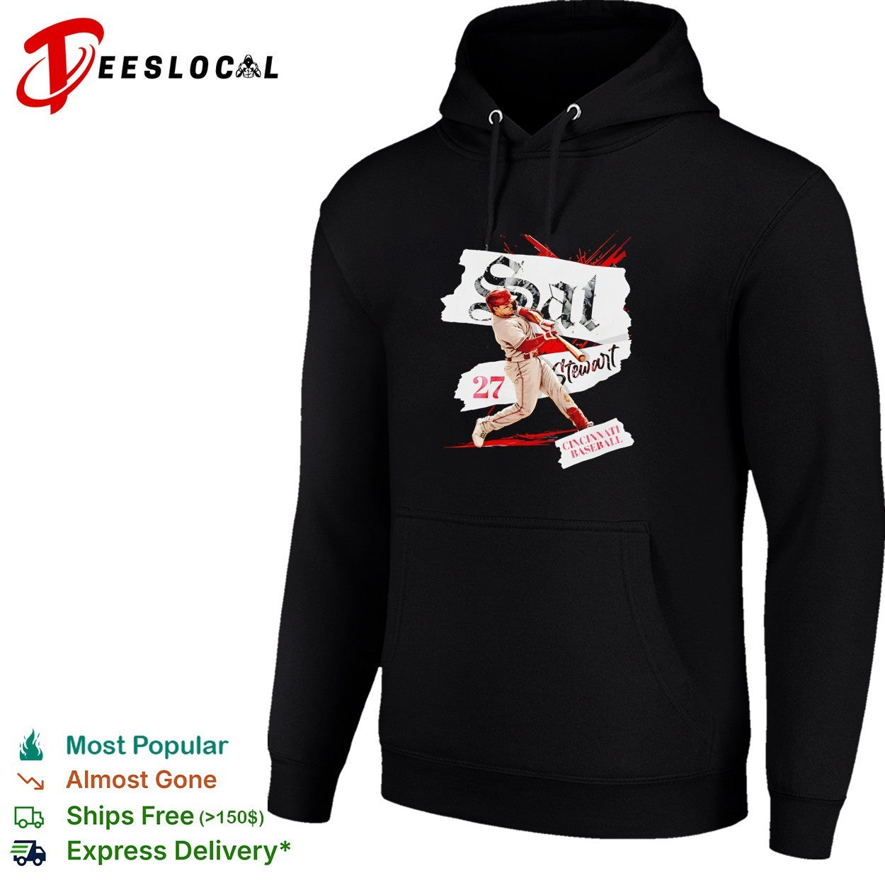 Sal Stewart Cincinnati baseball number 27 shirt